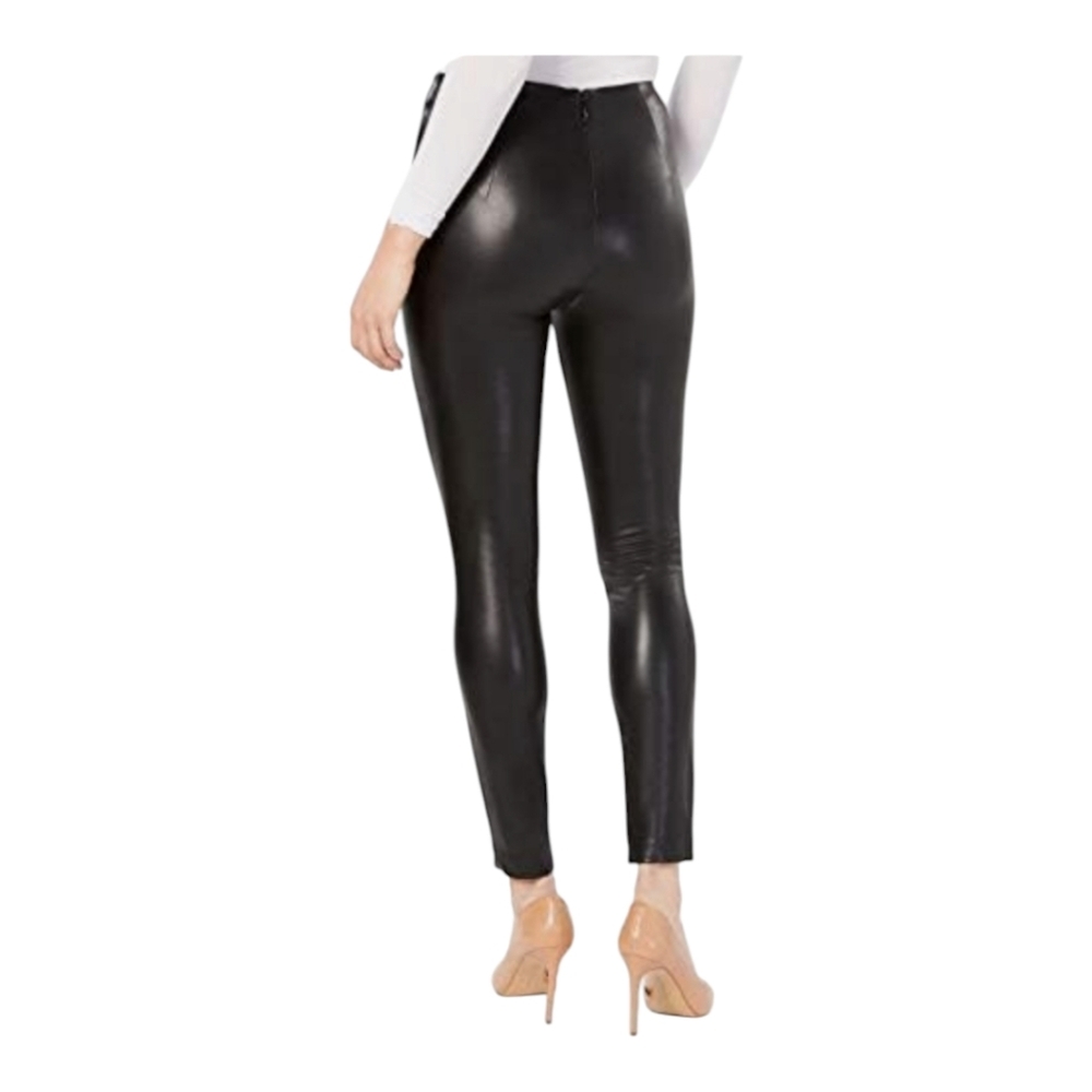 Guess Kaliann [XL] Black Faux Leather Stretch Leggings - Picture 2 of 4